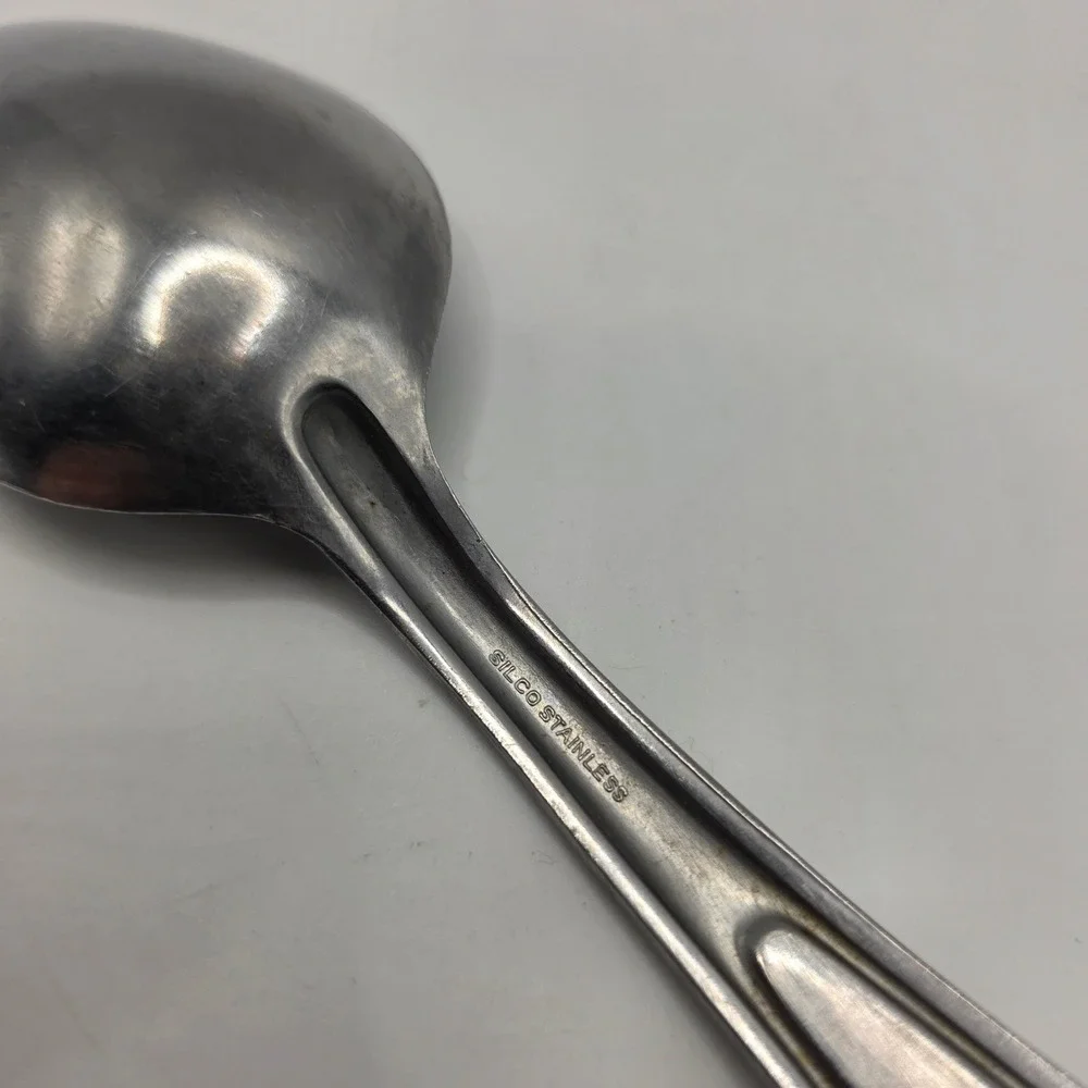 Vintage US Military Silco Stainless Steel Mess Kit Spoon US Stamped GI Surplus